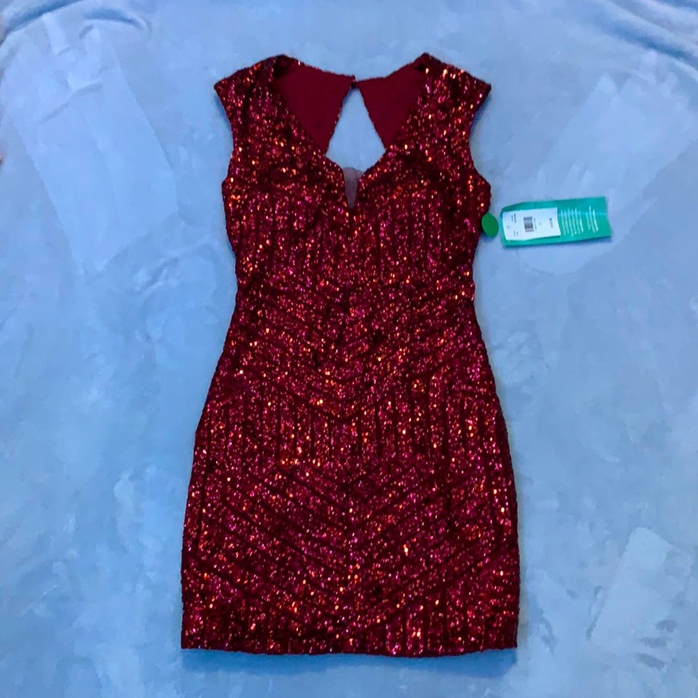 NWT SPECIAL OCCASIONS DRESS color burgundy size 7